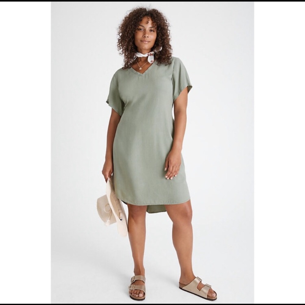 Anthropologie Cloth & Stone Tie-Front Mini Dress L